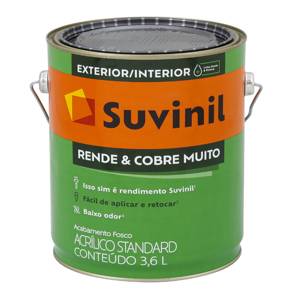 Tinta Acrilica Fosca Rende e Cobre Branco 3,6L Suvinil