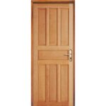 Porta Montada de Giro Madeira Macica Mista/Mescla Direita 210x80x11cm Americana