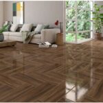 Piso Fenix Madeira Brilhante HD 20x60cm Caixa com 1,46m² Marrom