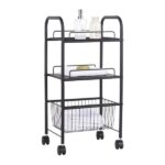 Carrinho de Banheiro 75x32x41,3cm Preto Sensea