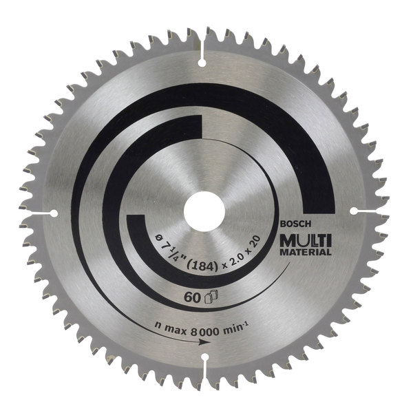 Disco de Serra Circular para Multimaterial 184x20mm 60 dentes Bosch