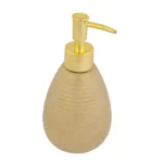 Porta Sabonete Líquido Dourado em Cerâmica Iris Sensea