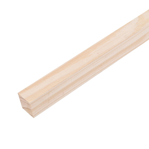 Kit com 4 Quadrados de Madeira Pinus Aparelhado Natural 4,5x4,5x50cm Massol